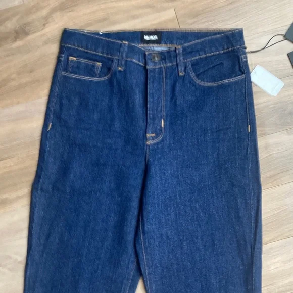 Hudson jean high rise Zoeey deep cuff straight crop jean casual blue Jean 27 - Picture 5 of 16